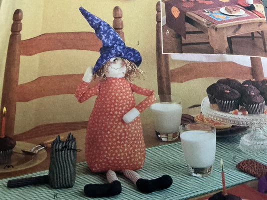 Butterick soft Stuff 3279 Halloween witch doll pattern