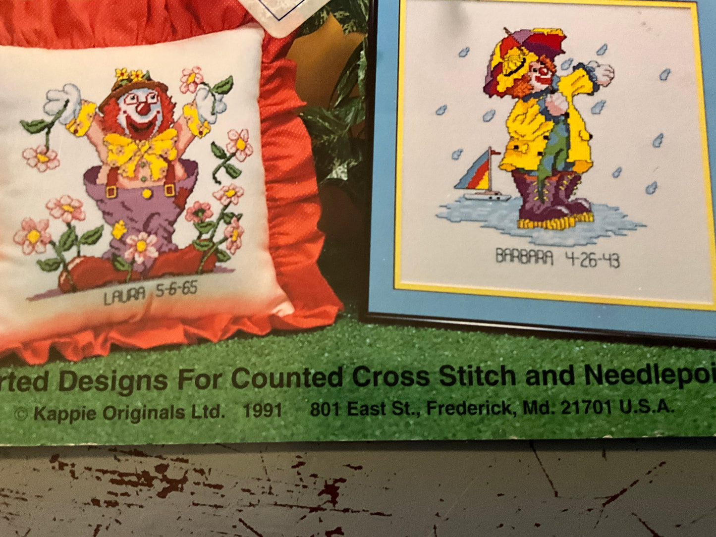 Kappie Originals Clowns of the Month Book 414 counted cross stitch chart