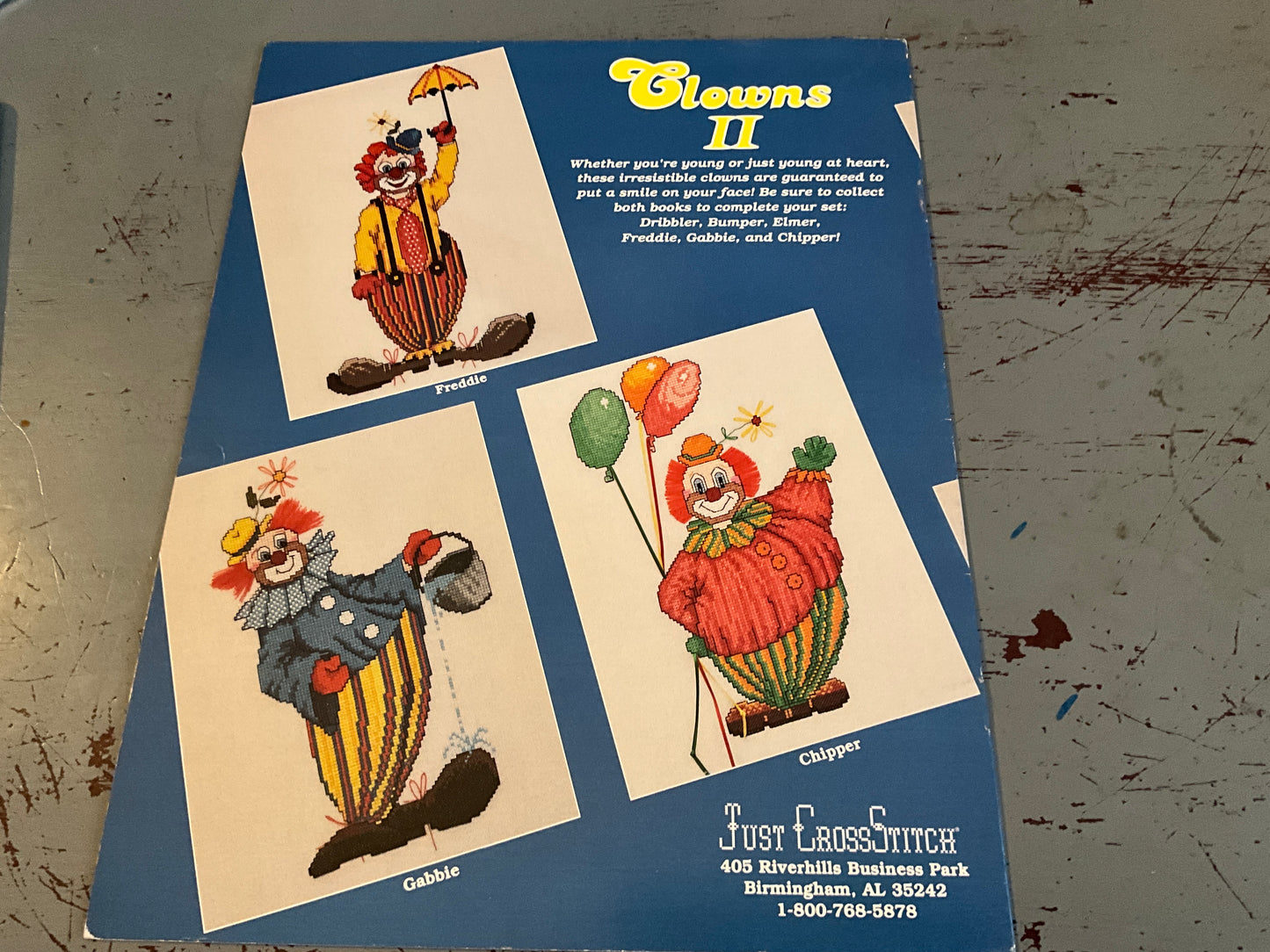 Clowns I Designed by Cathy Livingston Item # 801 counted cross stitch chart