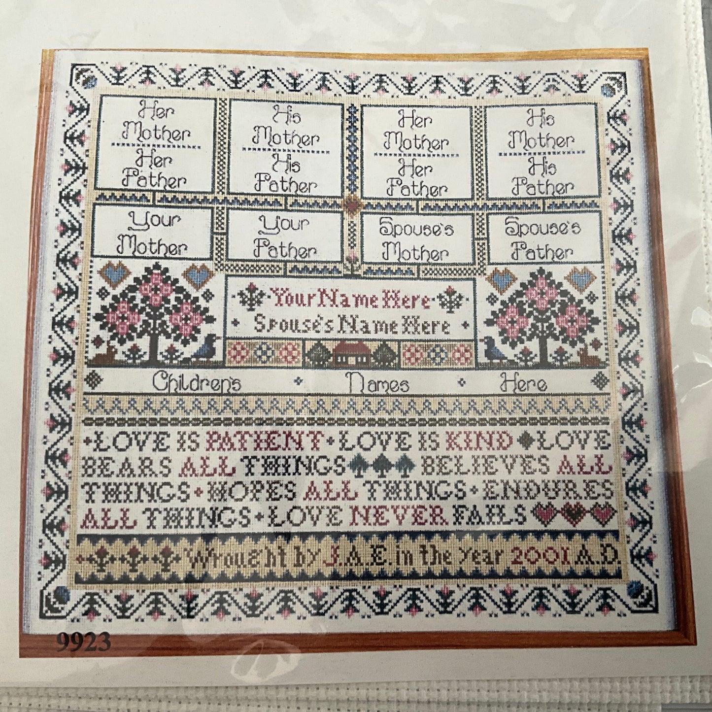 Family Tree counted cross stitch kit