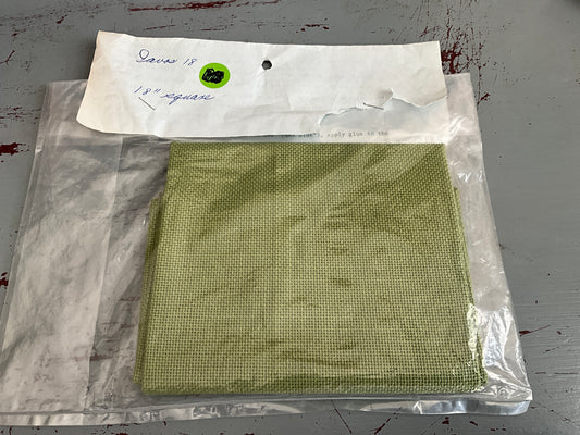 Davos 18 count green 18 inch square needlecraft fabric