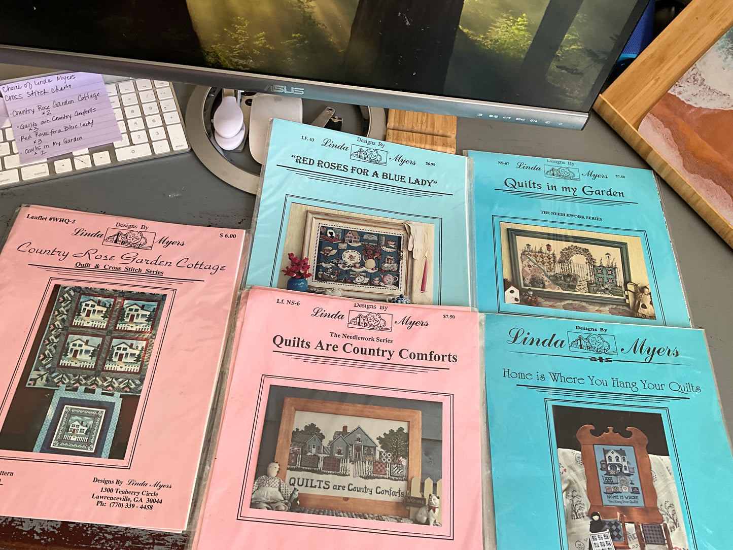 Linda Myer’s choice counted cross stitch charts see pictures and variations