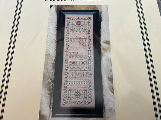 Indigo Rose Roses and Pearls counted cross stitch chart