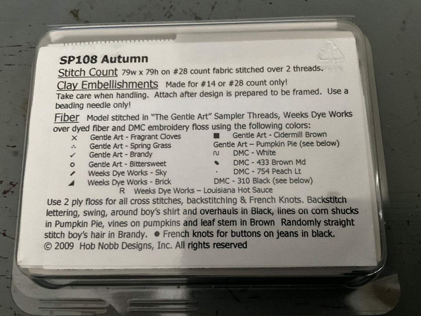 Ho-Ho-Ho Designs Chocolate Need I Say More? SP108 Autumn counted cross stitch mini kit