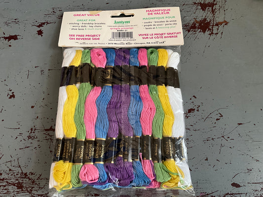 DFN A Janlynn company 36 skein spring embroidery floss pack