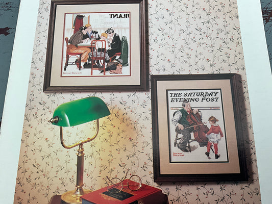 Dimensions Family Moments Norman Rockwell Book Three #103 Vintage 1985 counted cross stitch chart