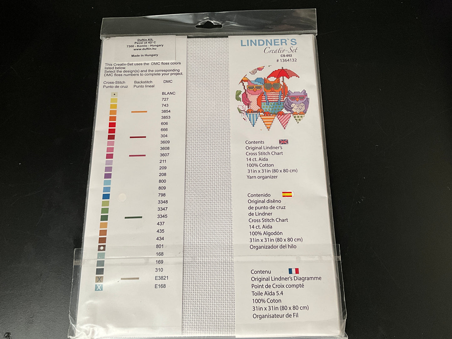 Lindner’s Creative Sew Four Season Owls 05052 counted cross stitch kit