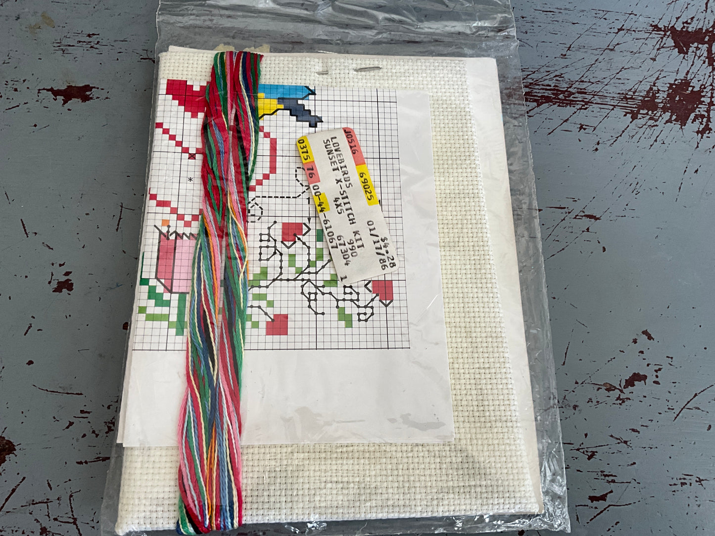 Sunset Love Birds counted cross stitch kit