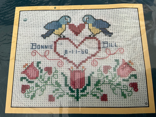 Sunset Love Birds counted cross stitch kit
