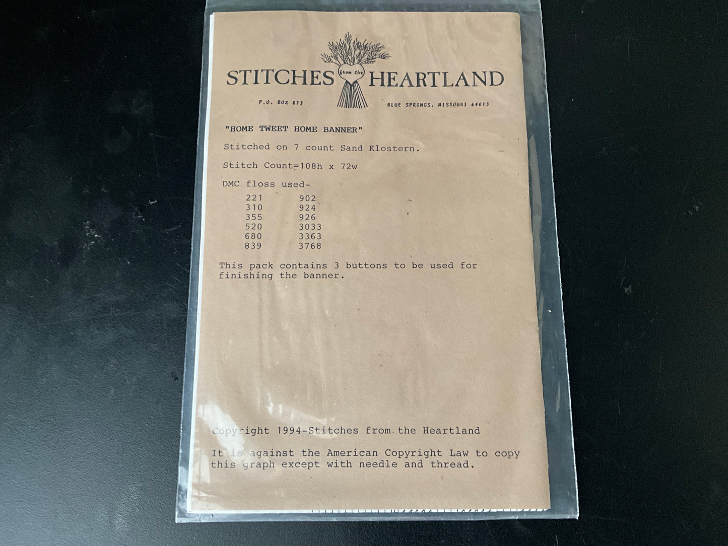 Stitches from the Heartland choice cross stitch charts see pictures & variations