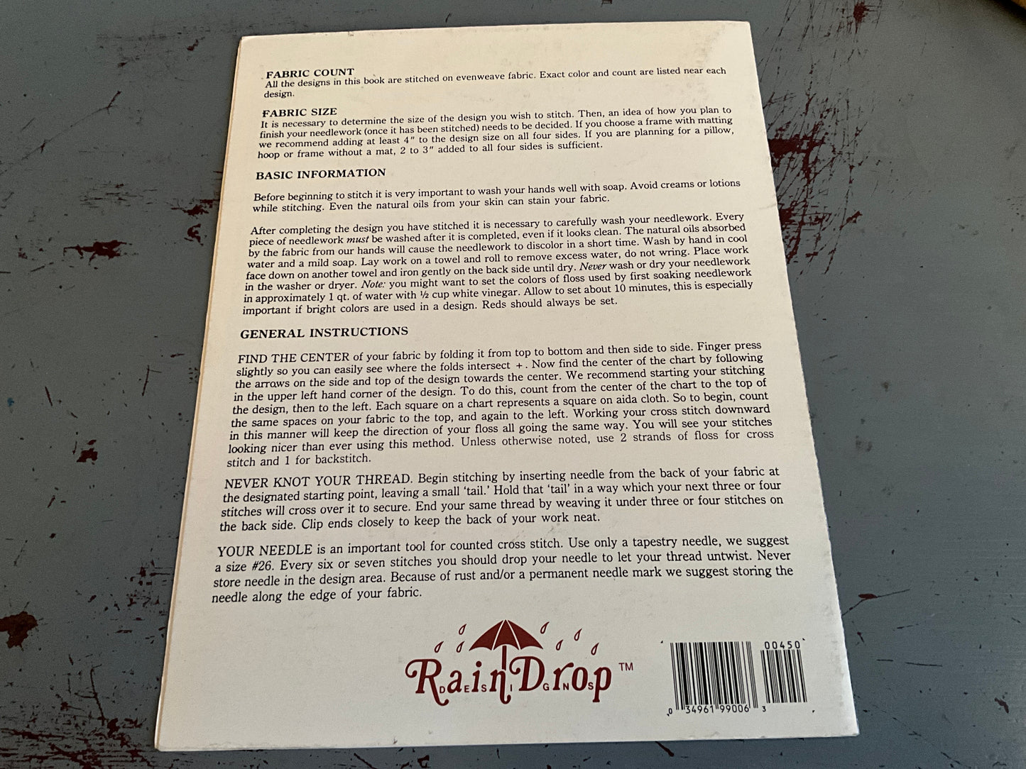 Rain Drop Preparing For Christmas Betty Friess Baumer Leaflet 6 counted cross stitch chart