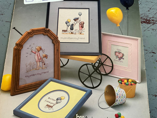 Leisure Arts To Sister & Brother with Love Leaflet 310 counted cross stitch chart