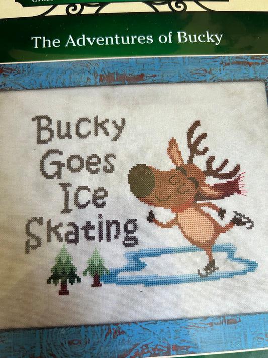 Glendon Place Bucky Goes Ice Skating The Adventures of Bucky GP-269 cross stitch chart