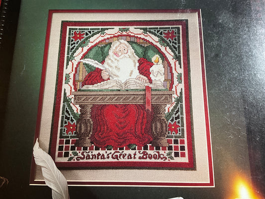 Leisure Arts Santa & Company Christmas counted cross stitch chart