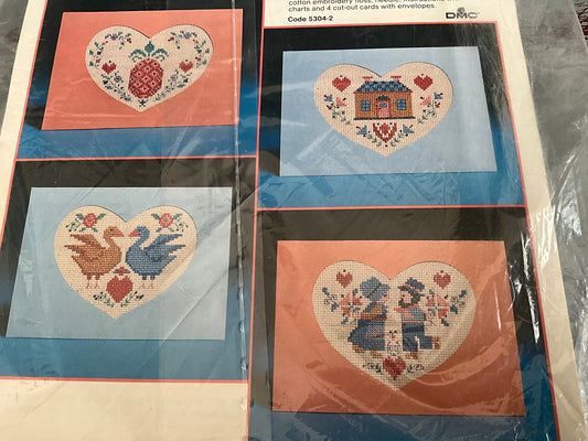 Current Hearth & Home note cards counted cross stitch kit