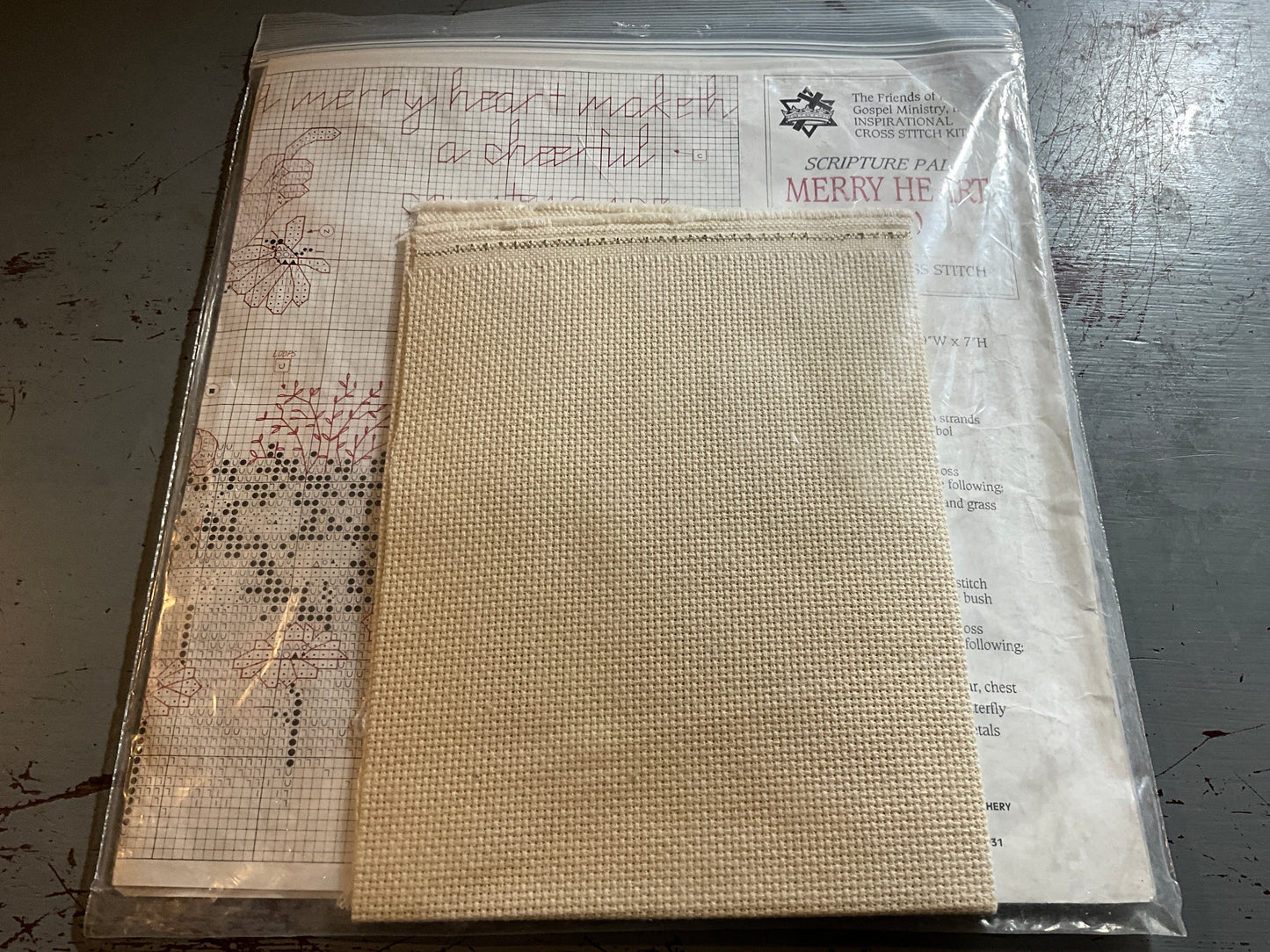 The Friends of Israel Gospel Ministry Merry Heart S09 Inspirational cross stitch kit