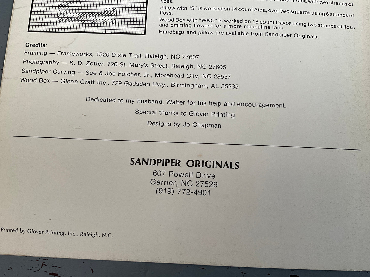 Sandpiper Originals Say it with Flowers counted cross stitch chart