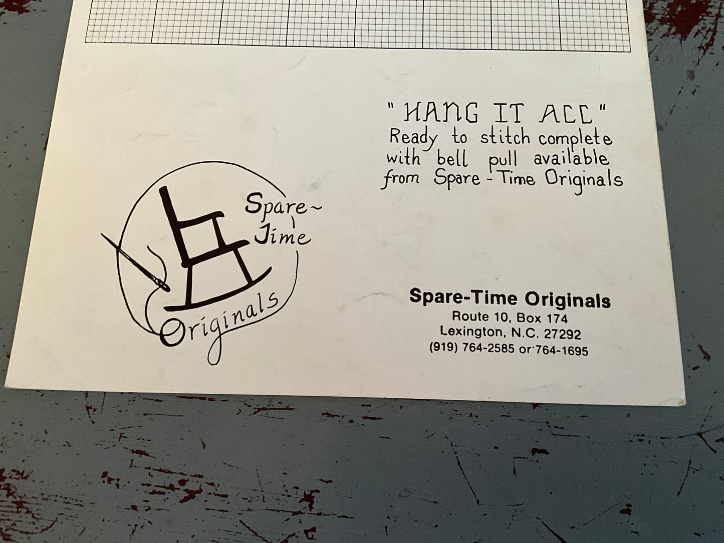 Spare-Time Originals Hang It All designs C2 counted cross stitch chart
