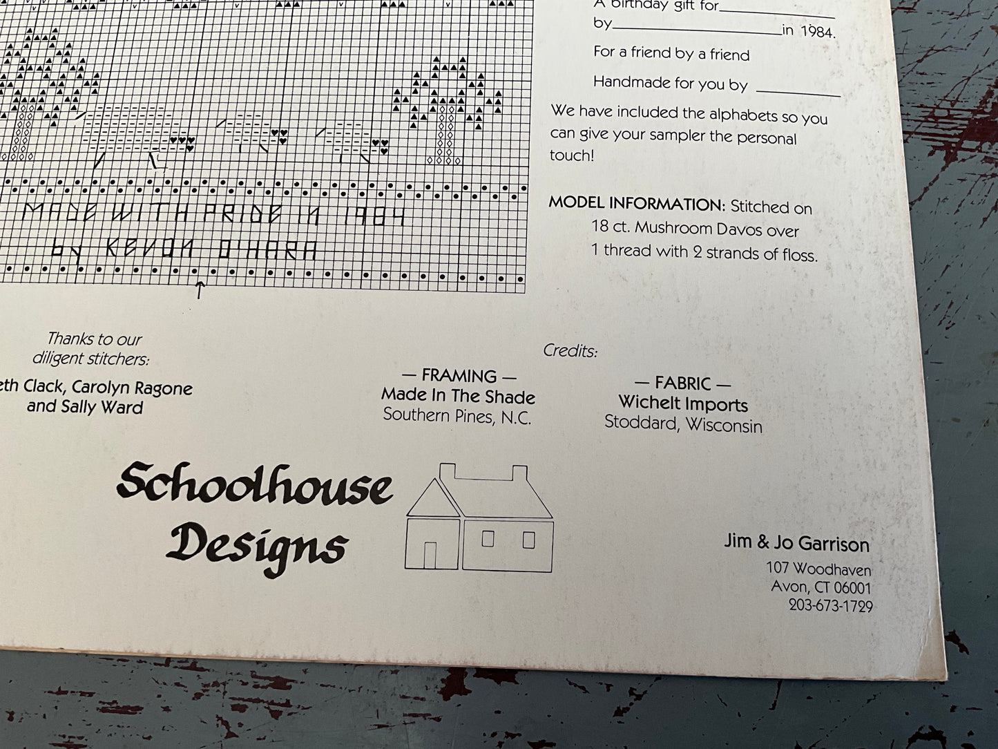 School House Designs Sampler Traditions leaflet three counted cross stitch chart