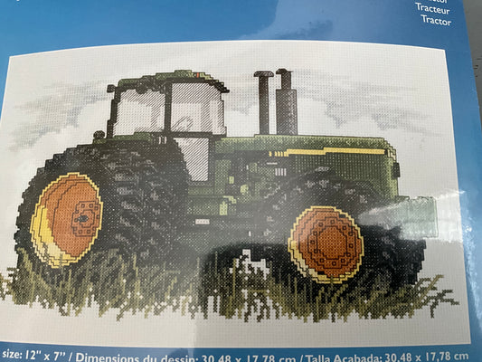 JanLynn Tractor #080-0465 counted cross stitch kit