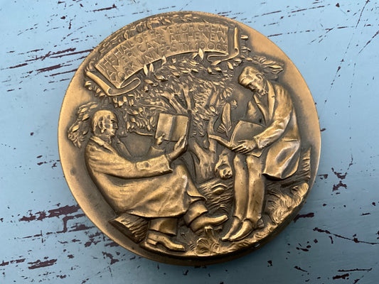 Mark Hopkins Educators Theology 1802-1887 The Hall of Fame of Great Americans At the New York University 19O63 heavy brass souvenir collectible medallion