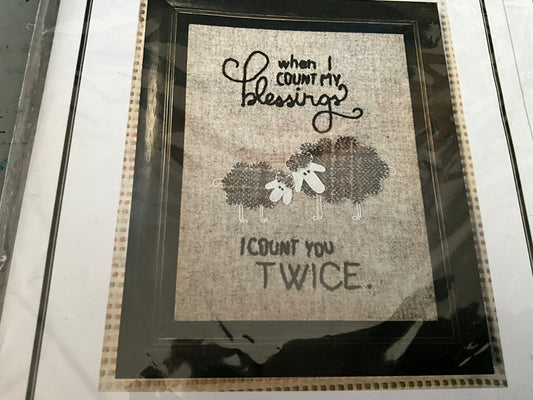 Twice the Blessing by Midway Wool counted cross stitch chart