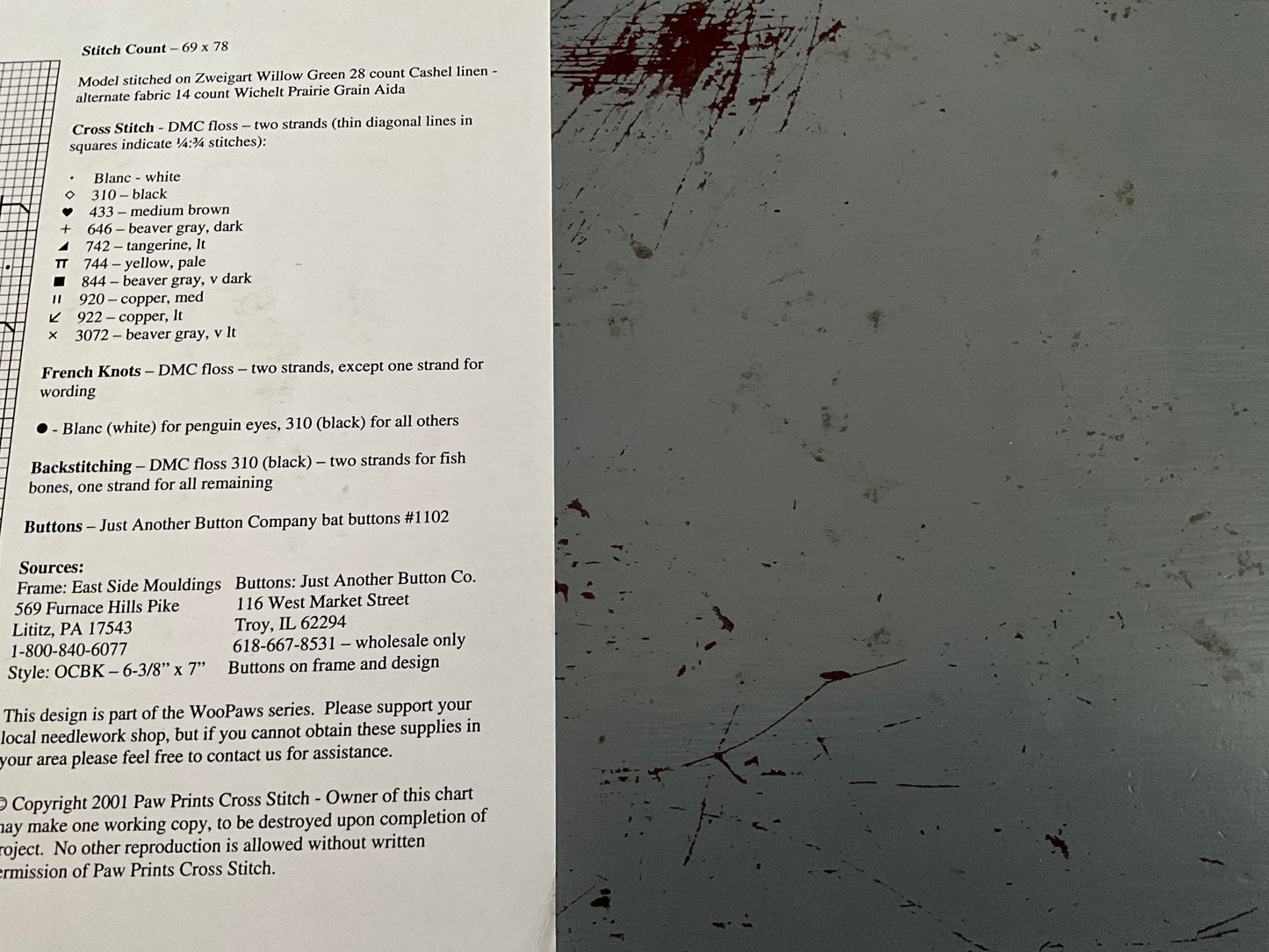 Paw Printings Holidays Are For The Birds Halloween counted cross stitch chart