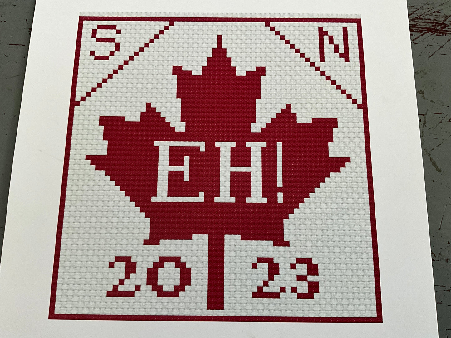 Maximum Cross Stitch Canada EH! 2023 on maple leaf Our Designs Go To Eleven chart