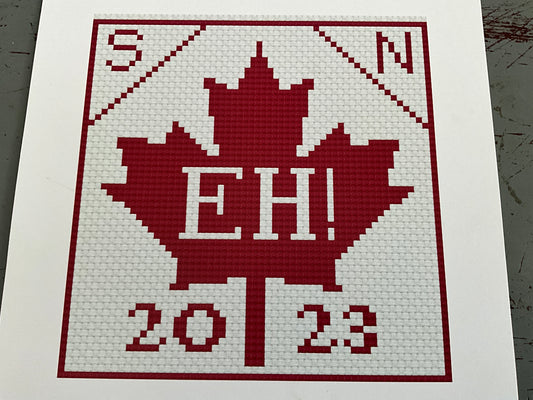 Maximum Cross Stitch Canada EH! 2023 on maple leaf Our Designs Go To Eleven chart