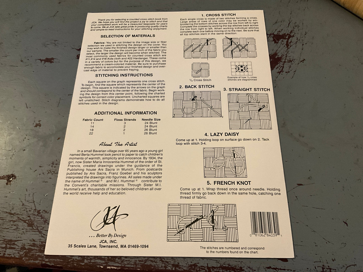 JCA Hummel Alpine Afternoon 84039 counted cross stitch chart