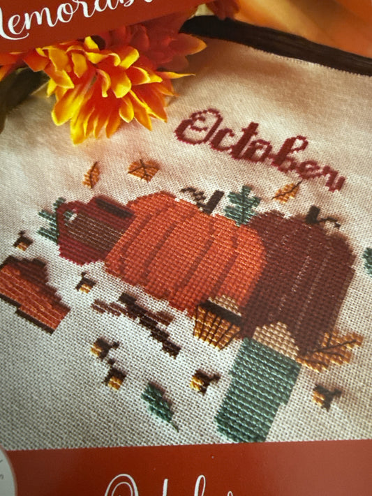 Annabella’s Memorable Months October counted cross stitch chart
