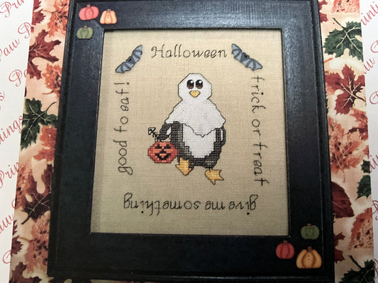 Paw Printings Holidays Are For The Birds Halloween counted cross stitch chart
