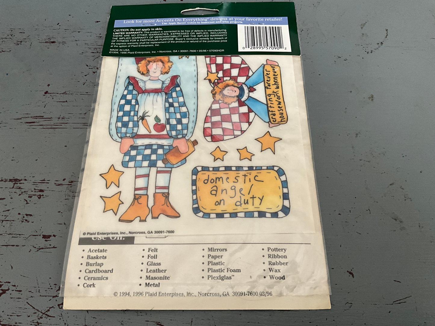 Plaid Always On Everything Domestic Angels 57090 counted cross stitch chart