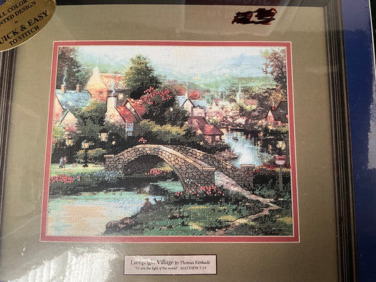 Candamar Designs Thomas Kinkade Lamplight Village Spring 50964 cross stitch kit