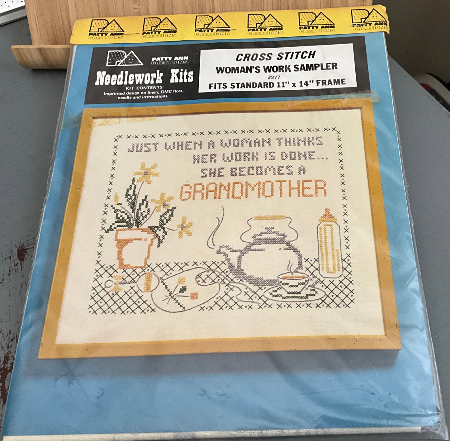 Patty Ann Needlework kit Women’s Work Sampler cross stitch