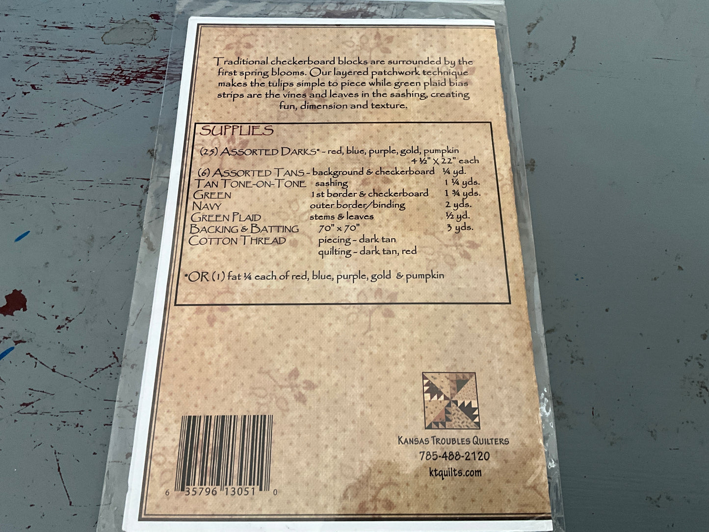 Kansas Troubles Quilts Tulip Trellis pattern