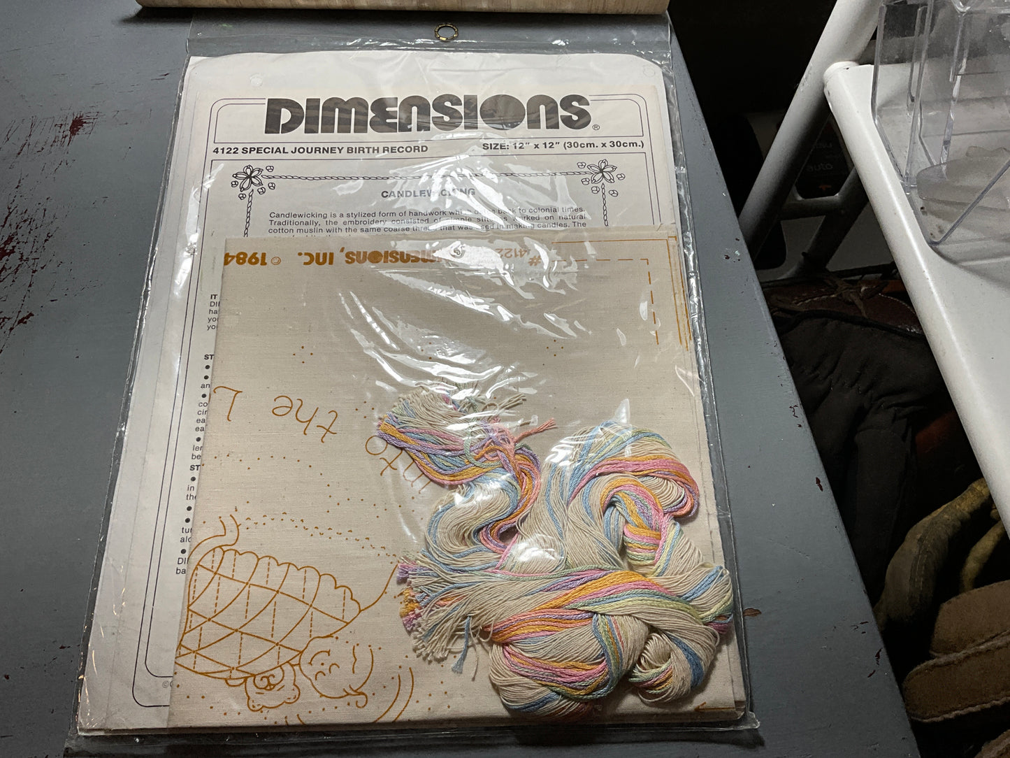 Dimensions Special Journey Birth Record 4122 candlewicking kit