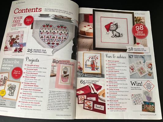 The World of Cross Stitching January-November 2014 magazines lot of 11 issues Britain’s No. 1