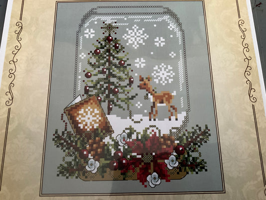 Shannon Christine Designs Deer Snow Globe counted cross stitch chart