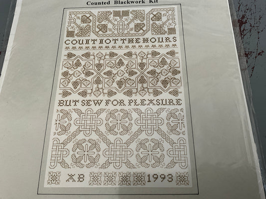 Classic Embroidery by Angela Beasley counted black work kit