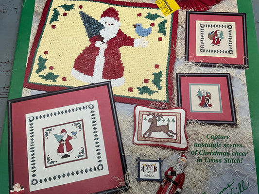 Design Originals Antique Santas Book No. 029 counted cross stitch chart