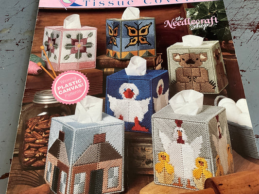 Quick & Easy Tissue Covers 90PH11 vintage 1990 plastic canvas patterns