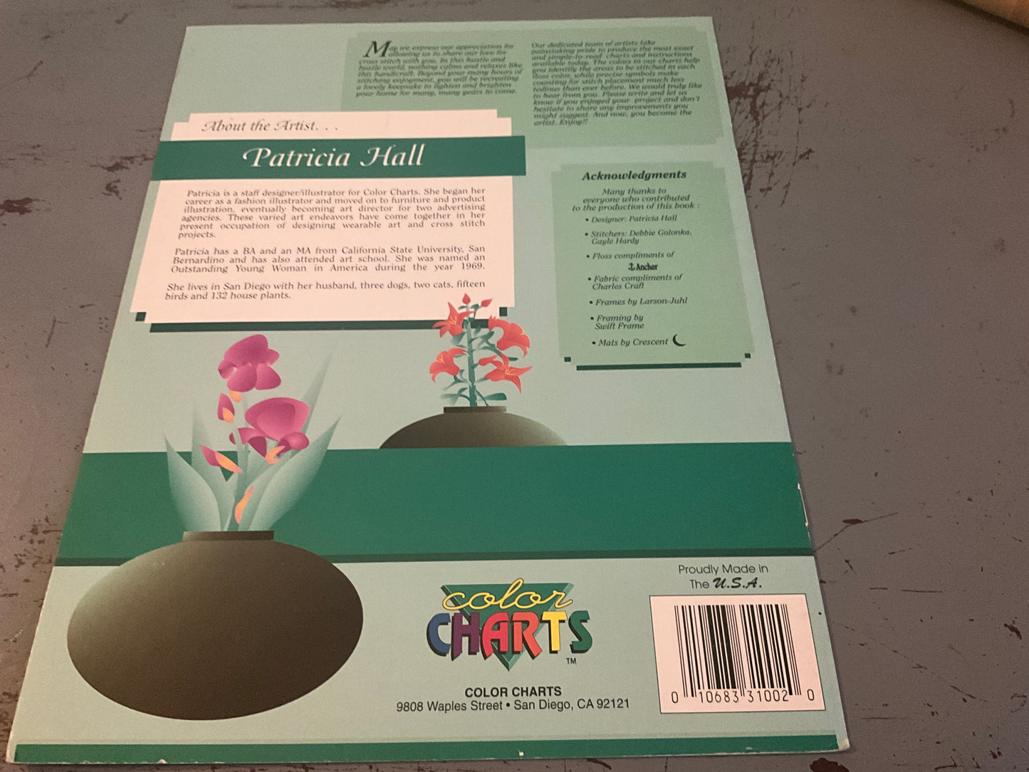 Color Charts Botanical Classics #31002 Patricia Hall counted cross stitch chart