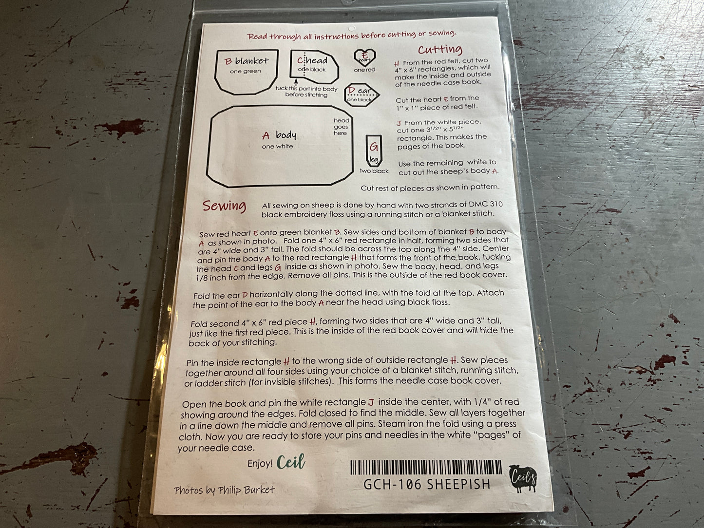 Sheepish Wool Felt Needle Case Kit