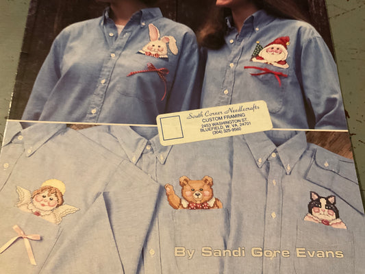 Leisure arts Pocket Pals in waste canvas Leaflet 2167 counted cross stitch chart