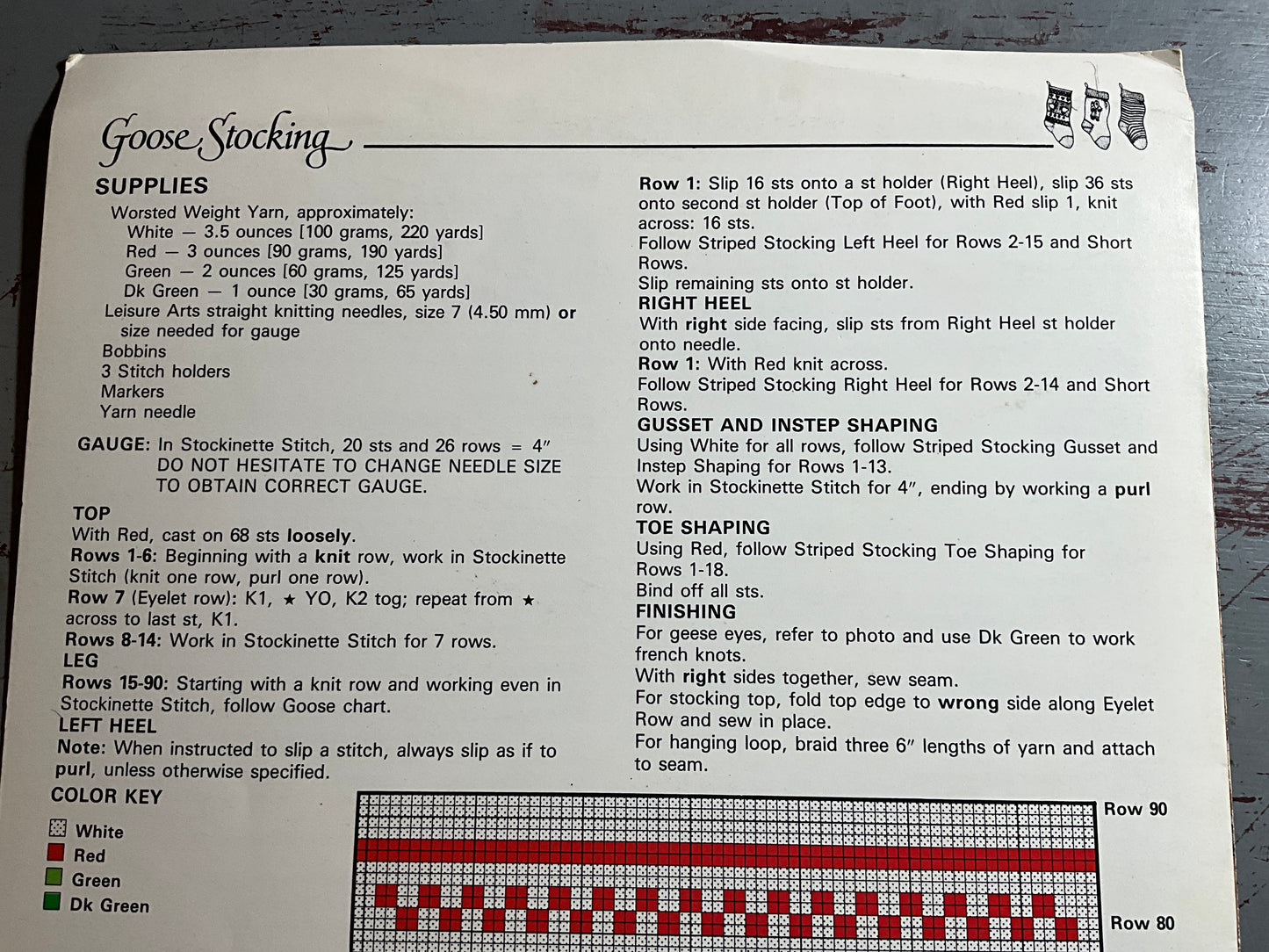 Leisure Arts Christmas Trio Stockings To Knit 1206 knitting pattern