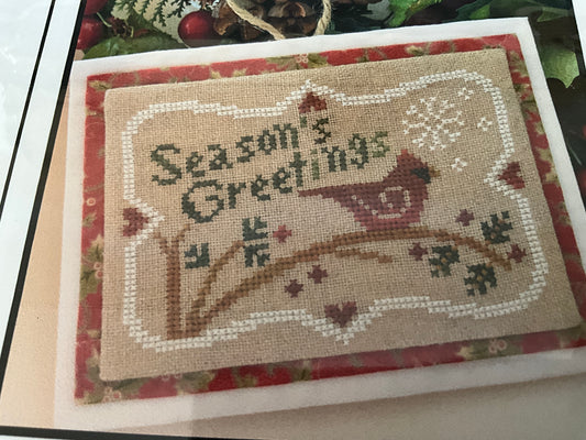 Little House Needleworks Seasons Greetings Designed by Diane William’s LHNPC88 counted cross stitch chart