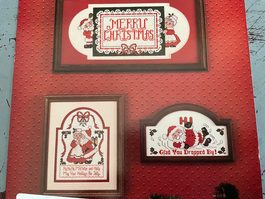 Three Needles Ho Ho Mistletoe counted cross stitch chart