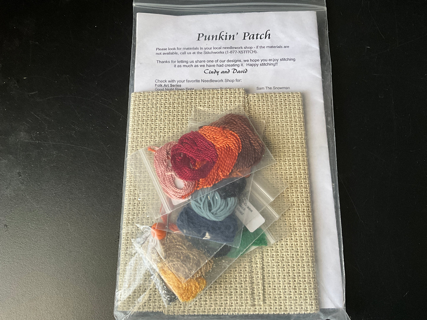 Fibers-n-Stuff Pumpkin Patch by the Stitchworks cross stitch kit