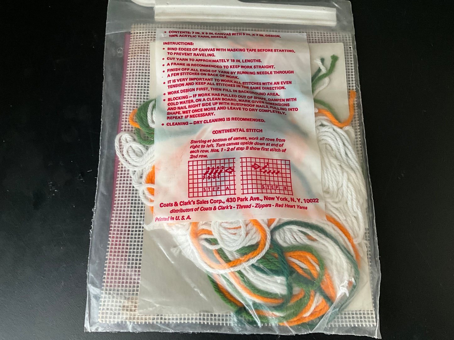 Coats & Clark Leaves on a Branch needlepoint kit